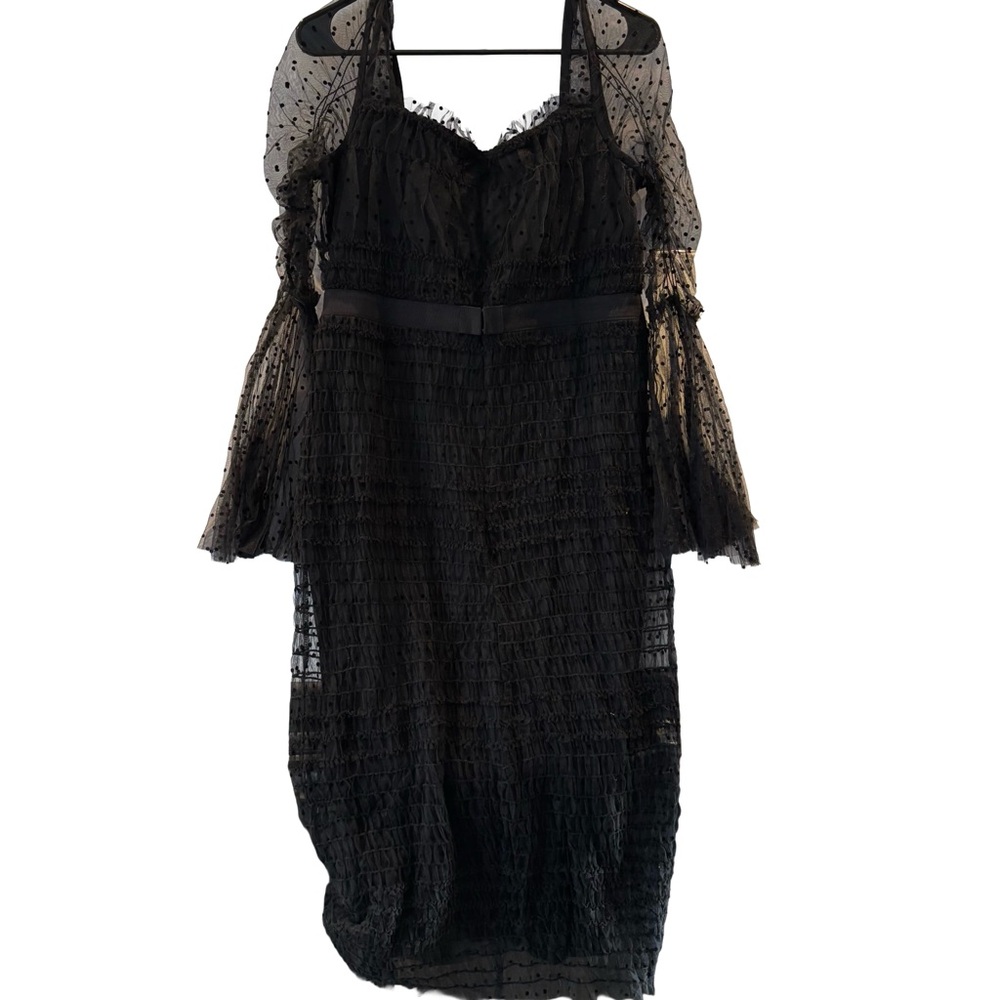 VENUS Black Sheer Dress